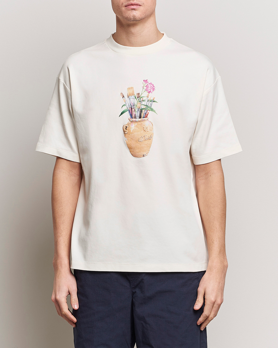 Heren | T-shirts | Drôle de Monsieur | Pinceaux T-Shirt Cream