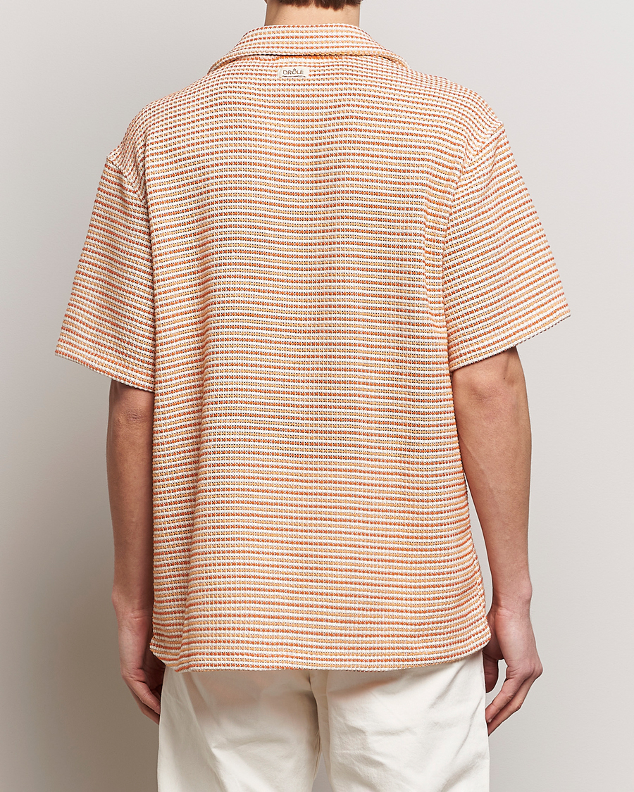 Heren | Overhemden | Drôle de Monsieur | Micro Check Camp Shirt Orange