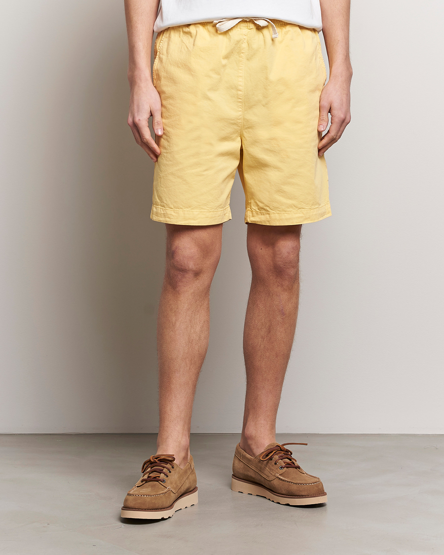 Heren | Trekkoord shorts | Drôle de Monsieur | Drawstring Shorts Light Yellow