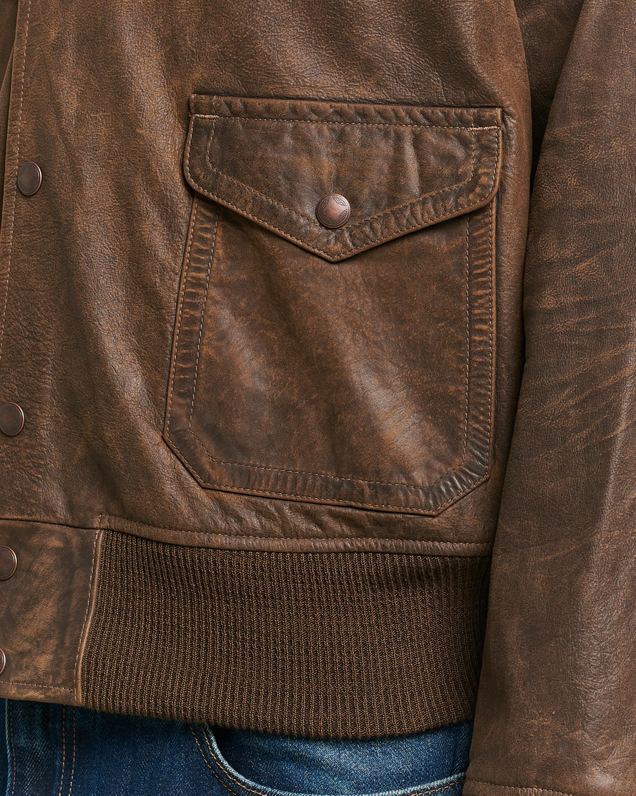 Heren | Jassen | RRL | Wright Leather Jacket Brown