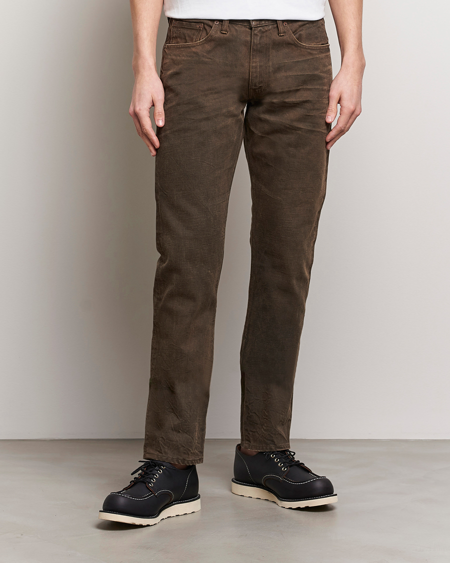 Heren | Afdelingen | RRL | Slim Fit 5-Pocket Denim Distressed Brown Wash