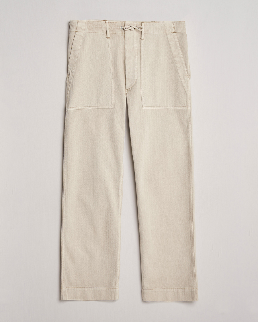 Heren | Broeken | RRL | Wilton Herringbone Surplus Pants Off White