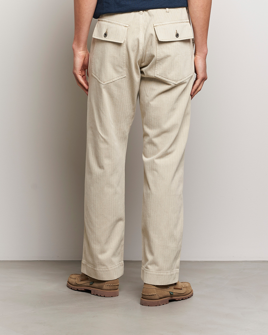 Heren | Broeken | RRL | Wilton Herringbone Surplus Pants Off White