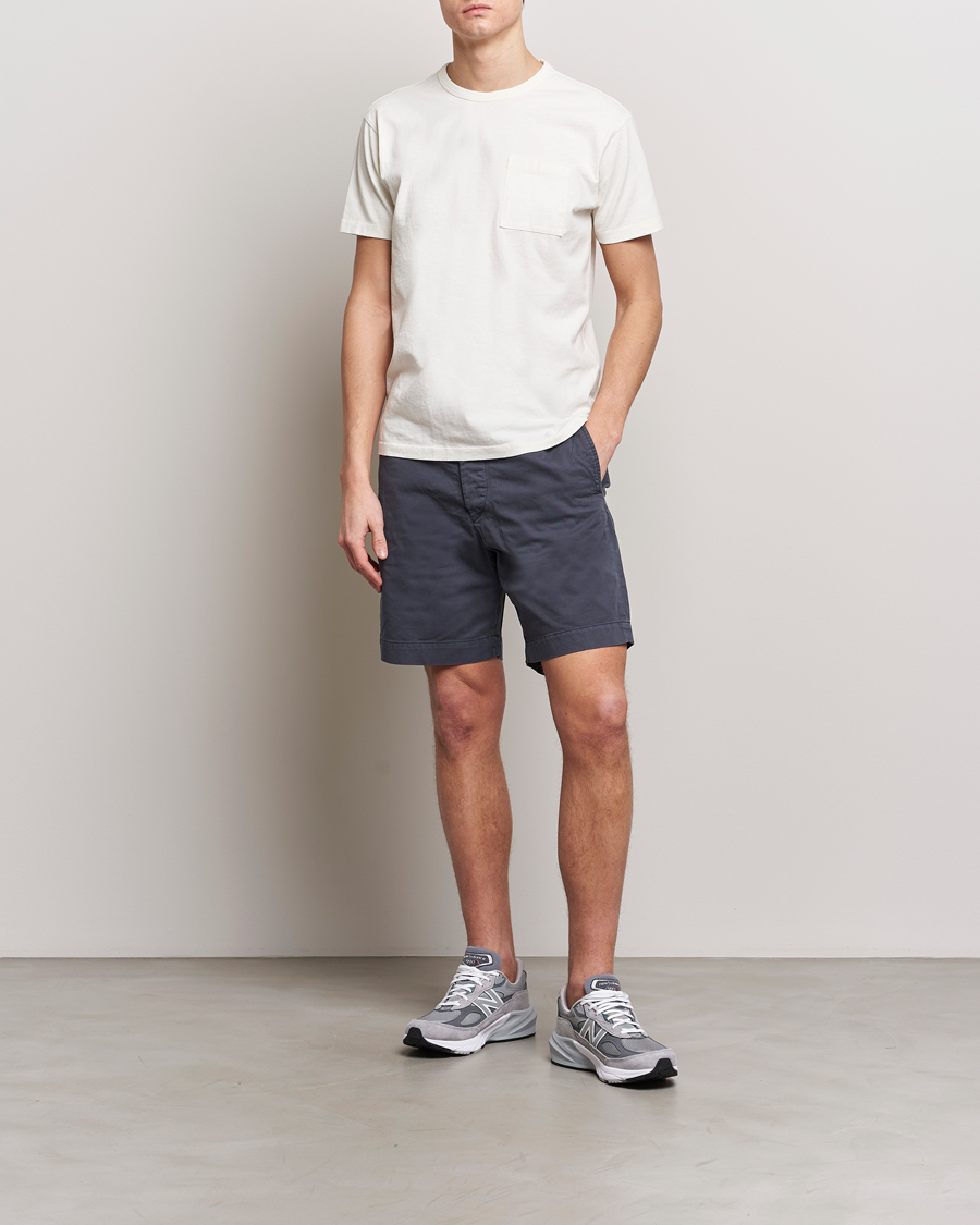 Heren | Korte broek | RRL | Officers Flat Shorts Navy