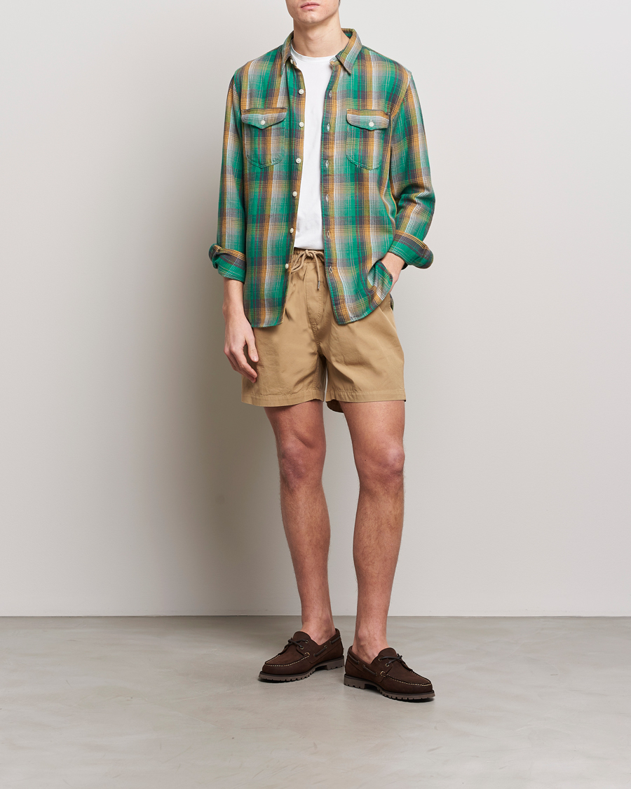 Heren | Overhemden | RRL | Preston Double Pocket Shirt Green/Yellow