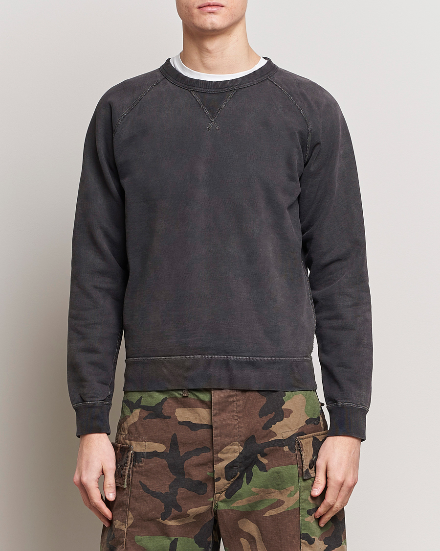 Heren | Grijze sweatshirts | RRL | Raglan Sleeve Sweatshirt Black Indigo