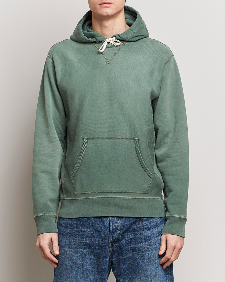 Heren | Sale | RRL | Hooded Sweatshirt Collegiate Green