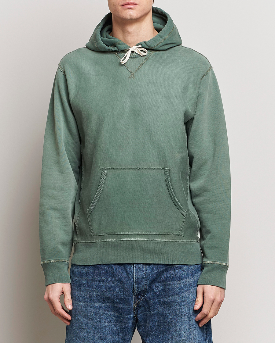 Heren | American Heritage | RRL | Hooded Sweatshirt Collegiate Green