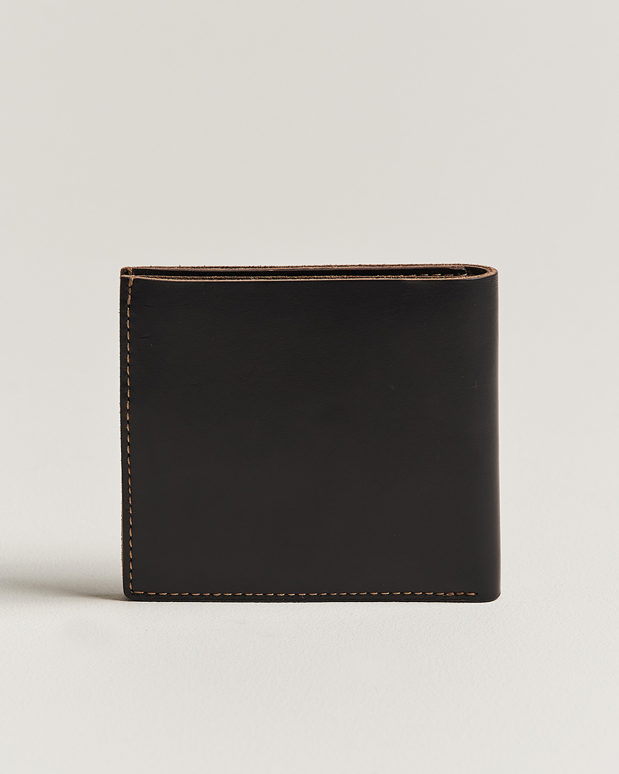 Heren | Portefeuilles met tweevoudige ritssluiting | RRL | Tumbled Leather Billfold Wallet Black/Brown