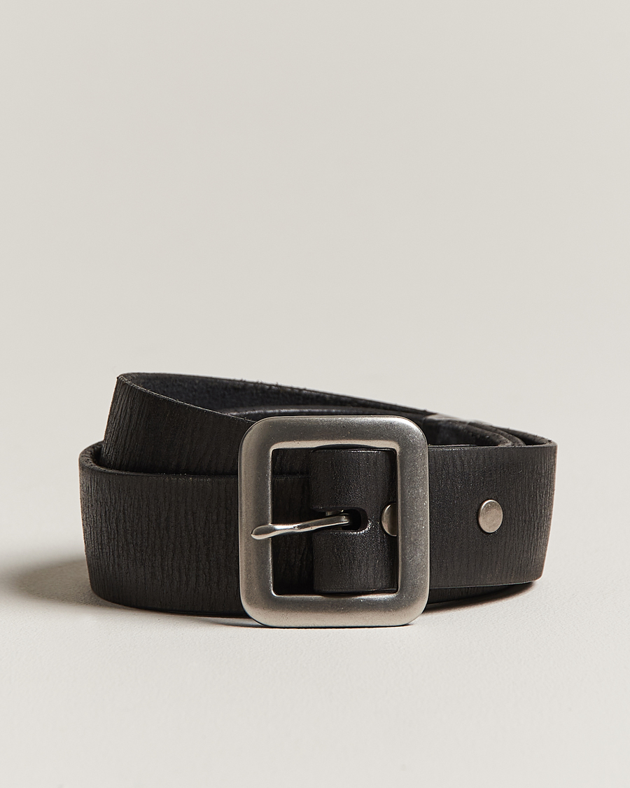 Heren | RRL Tumbled Leather Belt Vintage Black | RRL | Tumbled Leather Belt Vintage Black