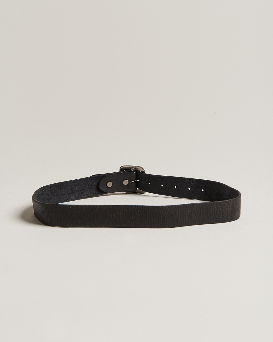 Heren | RRL | RRL | Tumbled Leather Belt Vintage Black