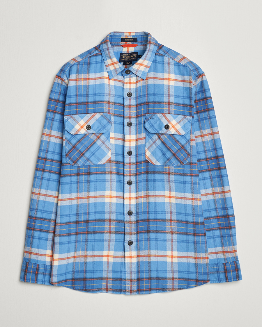 Heren | Overhemden | Pendleton | Burnside Flannel Shirt Blue/Red Plaid