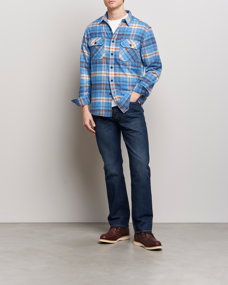 Heren | Overhemden | Pendleton | Burnside Flannel Shirt Blue/Red Plaid