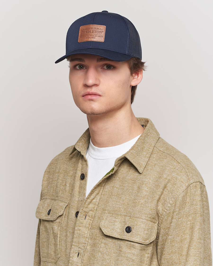 Men |  | Pendleton | Burnished Patch Trucker Cap Navy