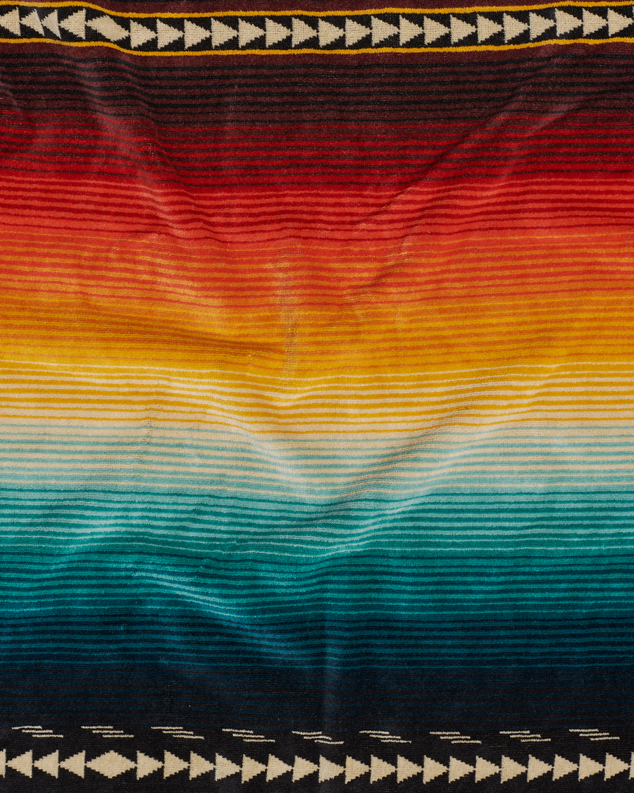 Heren | Stoffen | Pendleton | Oversized Jacquard Spa Towel Saltillo Sunset
