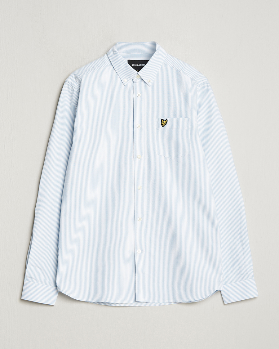 Heren | Overhemden | Lyle & Scott | Lightweight Oxford Striped Shirt Blue/White