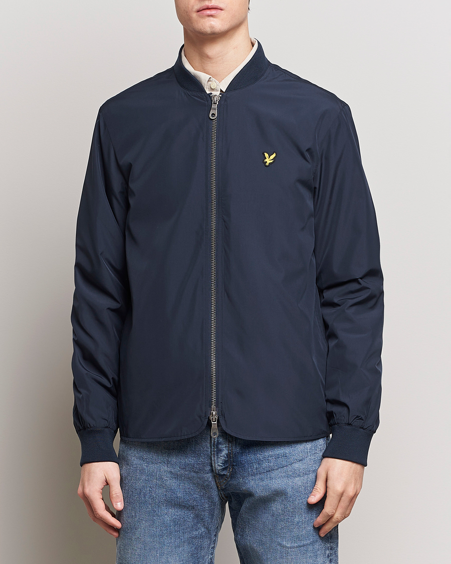 Heren | Sale Kleding | Lyle & Scott | Nylon Bomber Jacket Dark Navy