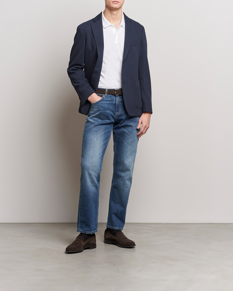 Heren | Blazers | BOSS BLACK | Hanry Structured Jersey Blazer Dark Blue