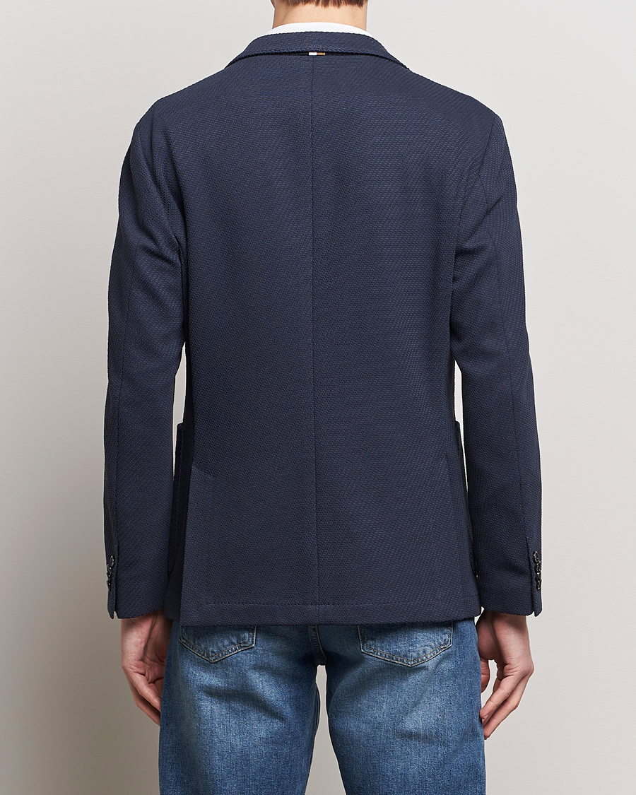 Heren | Blazers | BOSS BLACK | Hanry Structured Jersey Blazer Dark Blue