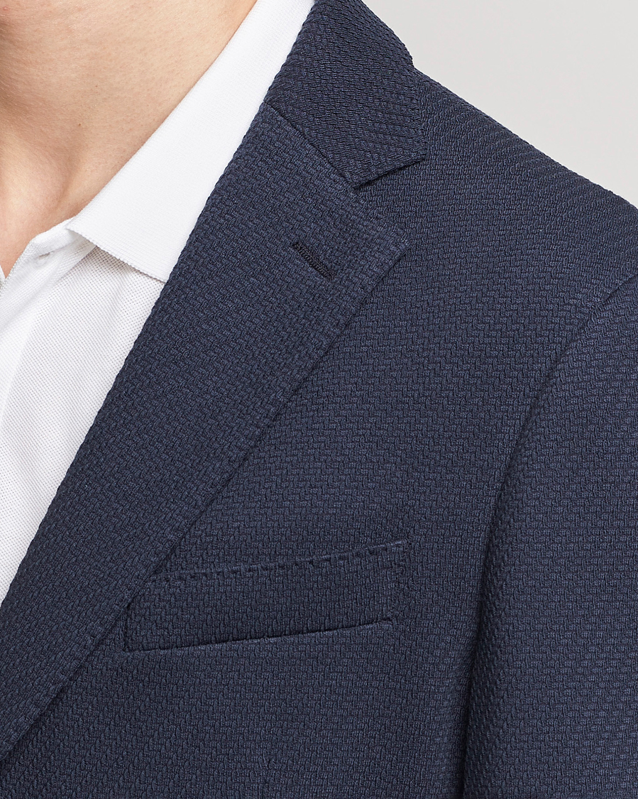 Heren | Blazers | BOSS BLACK | Hanry Structured Jersey Blazer Dark Blue