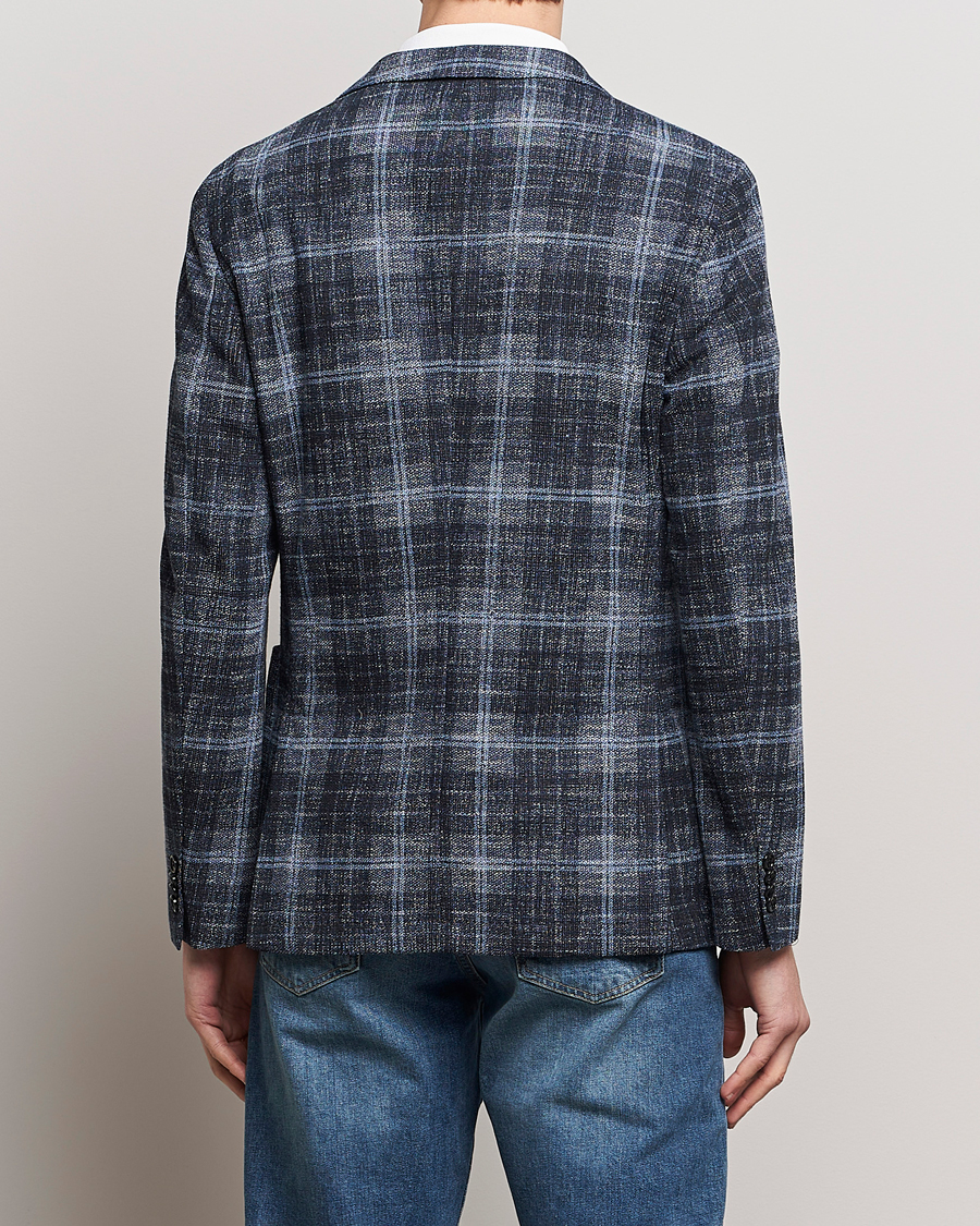 Heren | Blazers | BOSS BLACK | Hanry Checked Jersey Blazer Dark Blue