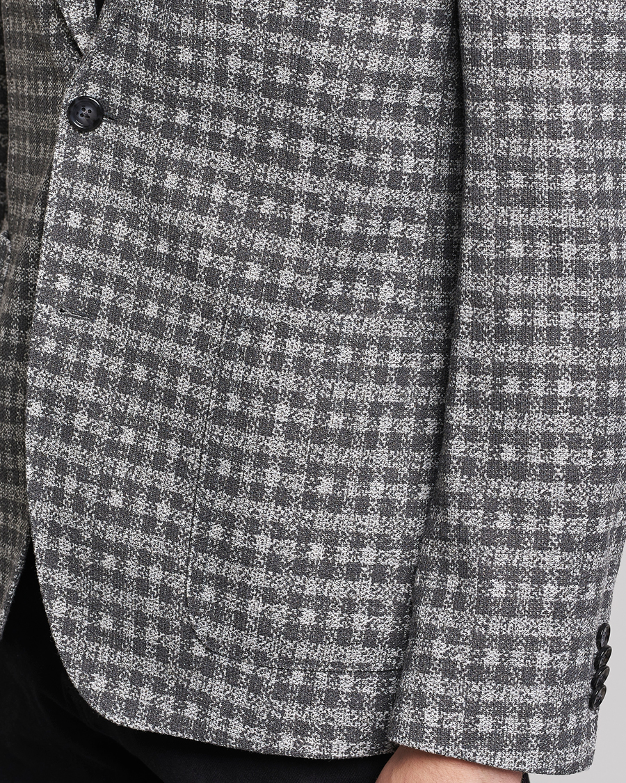 Heren | Blazers | BOSS BLACK | Hanry Checked Jersey Blazer Silver