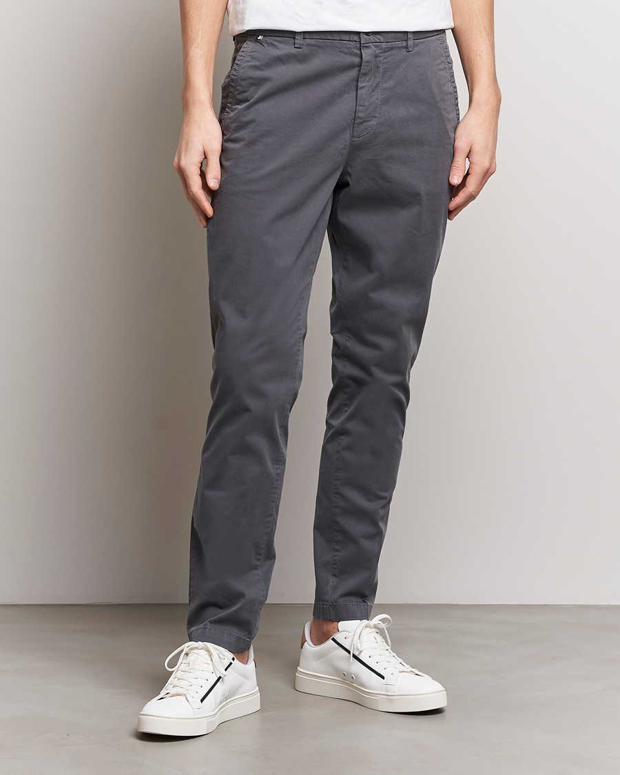 Heren | Chino's | BOSS BLACK | Kaiton Cotton Pants Medium Grey