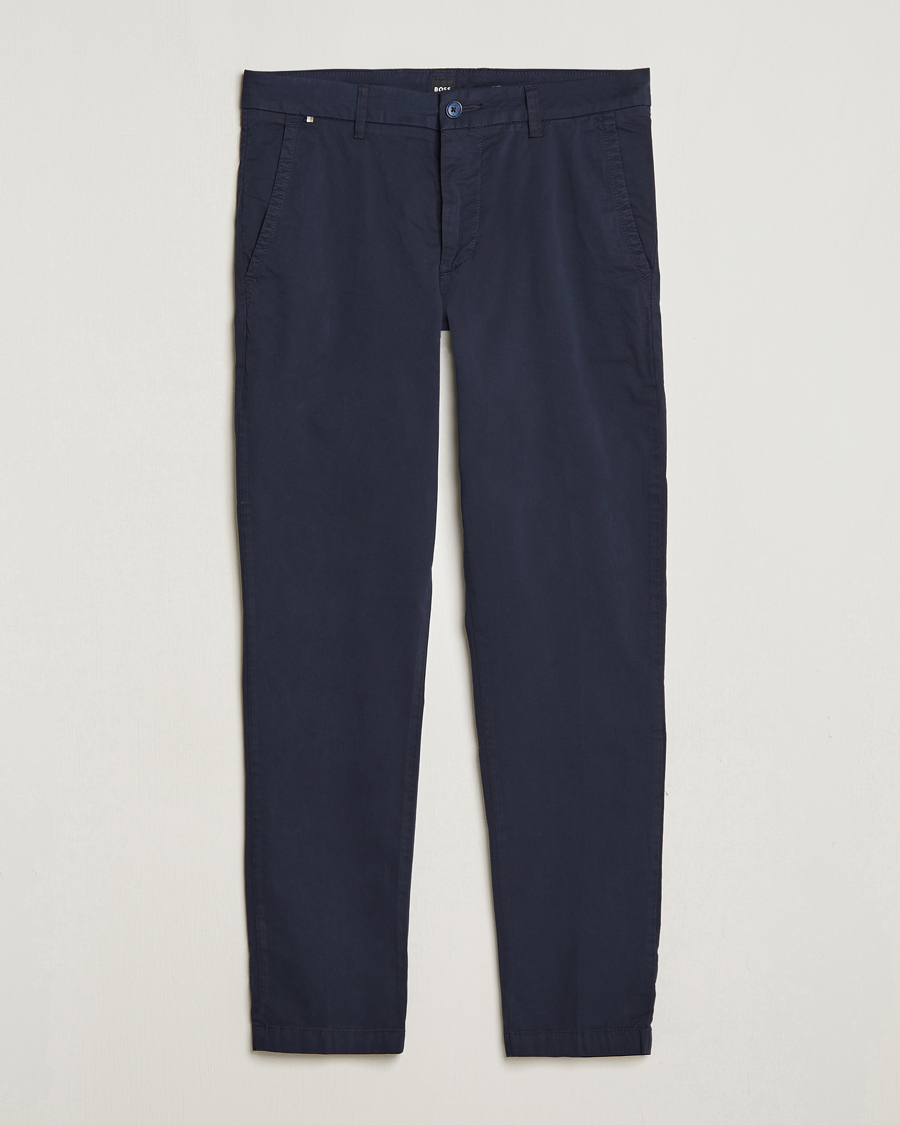 Heren | Broeken | BOSS BLACK | Kaiton Cotton Pants Dark Blue