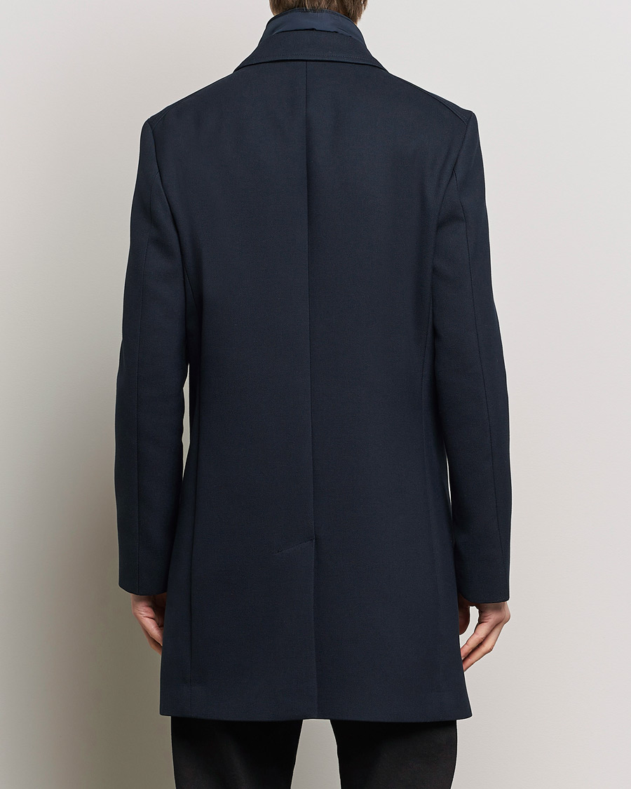 Heren | Jassen | BOSS BLACK | Hyde Cotton Coat Dark Blue