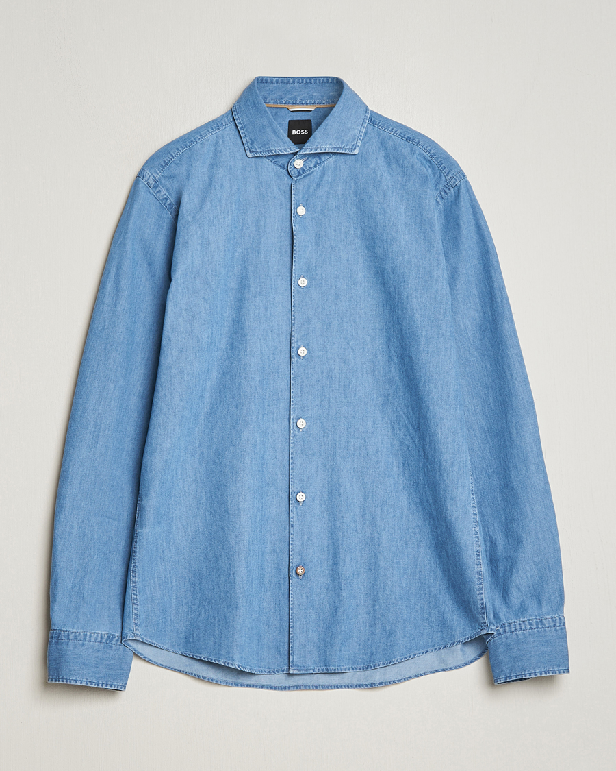 Heren | Overhemden | BOSS BLACK | Hal Cotton Shirt Medium Blue