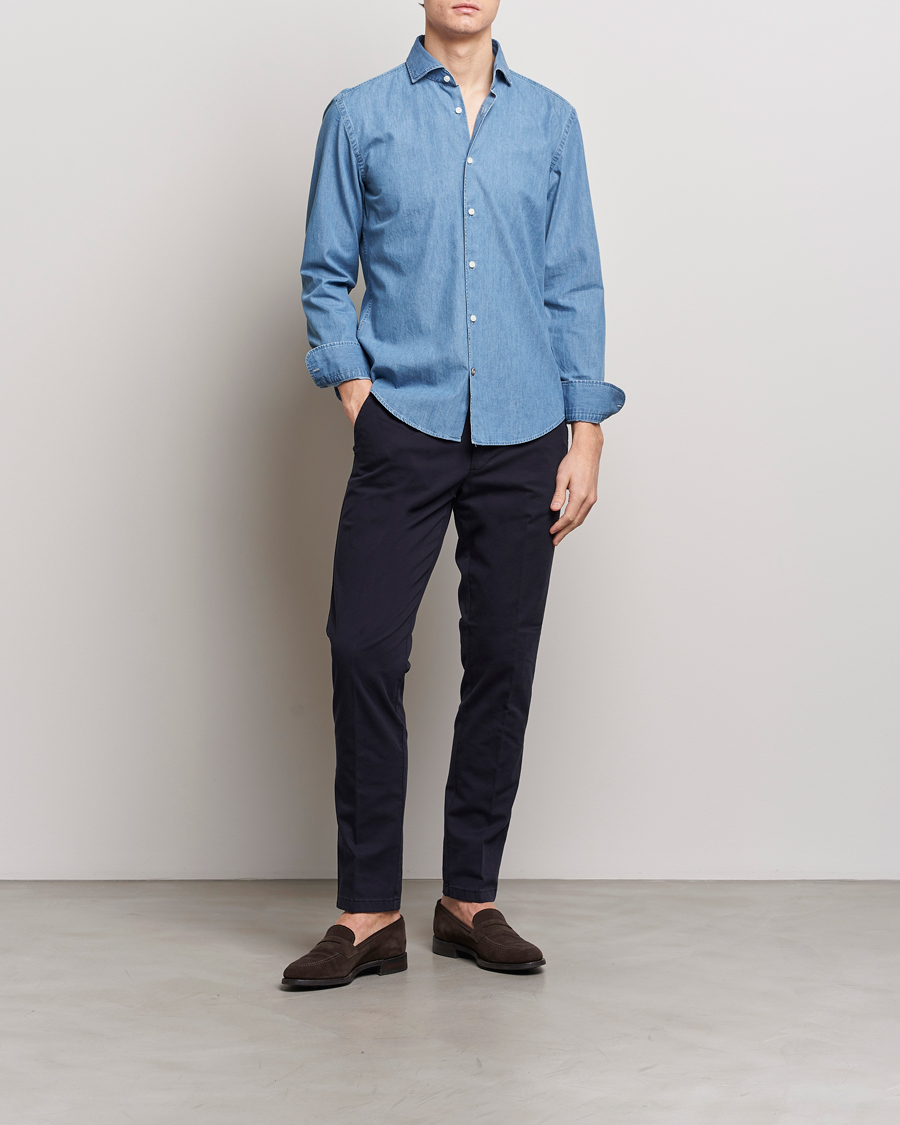 Heren | Overhemden | BOSS BLACK | Hal Cotton Shirt Medium Blue