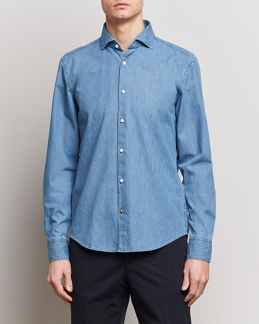 Heren | BOSS | BOSS BLACK | Hal Cotton Shirt Medium Blue