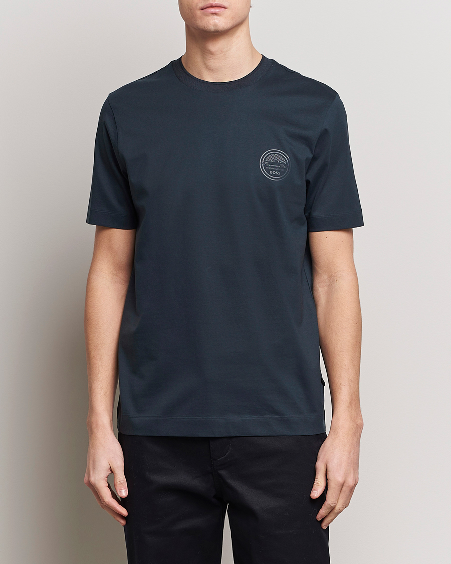 Heren | T-shirts met korte mouwen | BOSS BLACK | Porsche Thompson T-Shirt Dark Blue