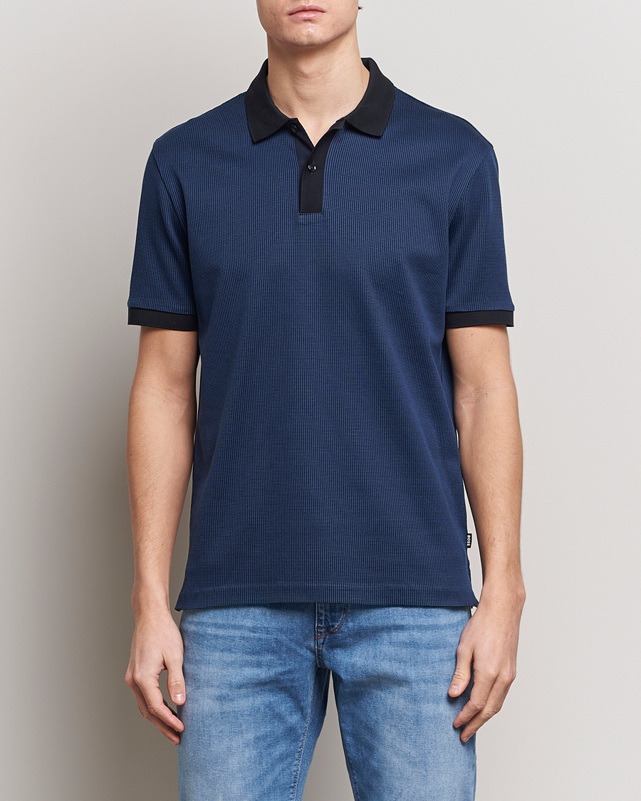 Heren | Poloshirts met korte mouwen | BOSS BLACK | Parlay Jersey Piké Dark Blue