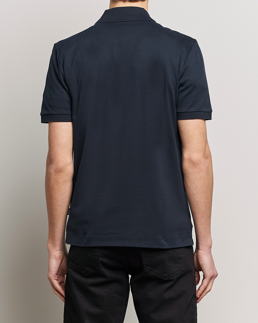 Heren | Polo's | BOSS BLACK | Polston Half-Zip Piké Dark Blue