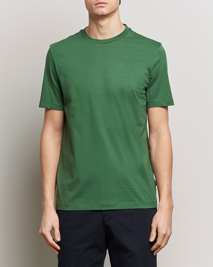 Heren | T-shirts met korte mouwen | BOSS BLACK | Thompson Crew Neck T-Shirt Open Green