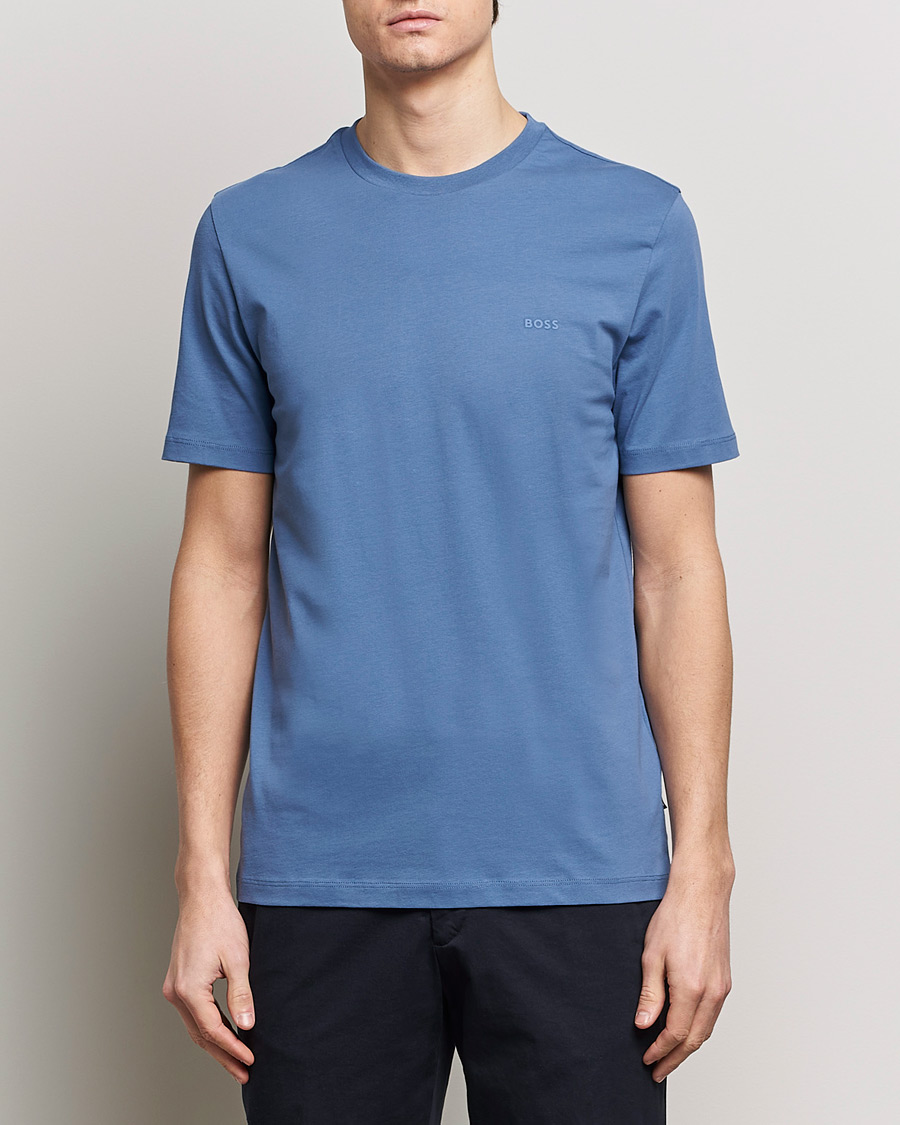 Heren | T-shirts | BOSS BLACK | Thompson Crew Neck T-Shirt Open Blue