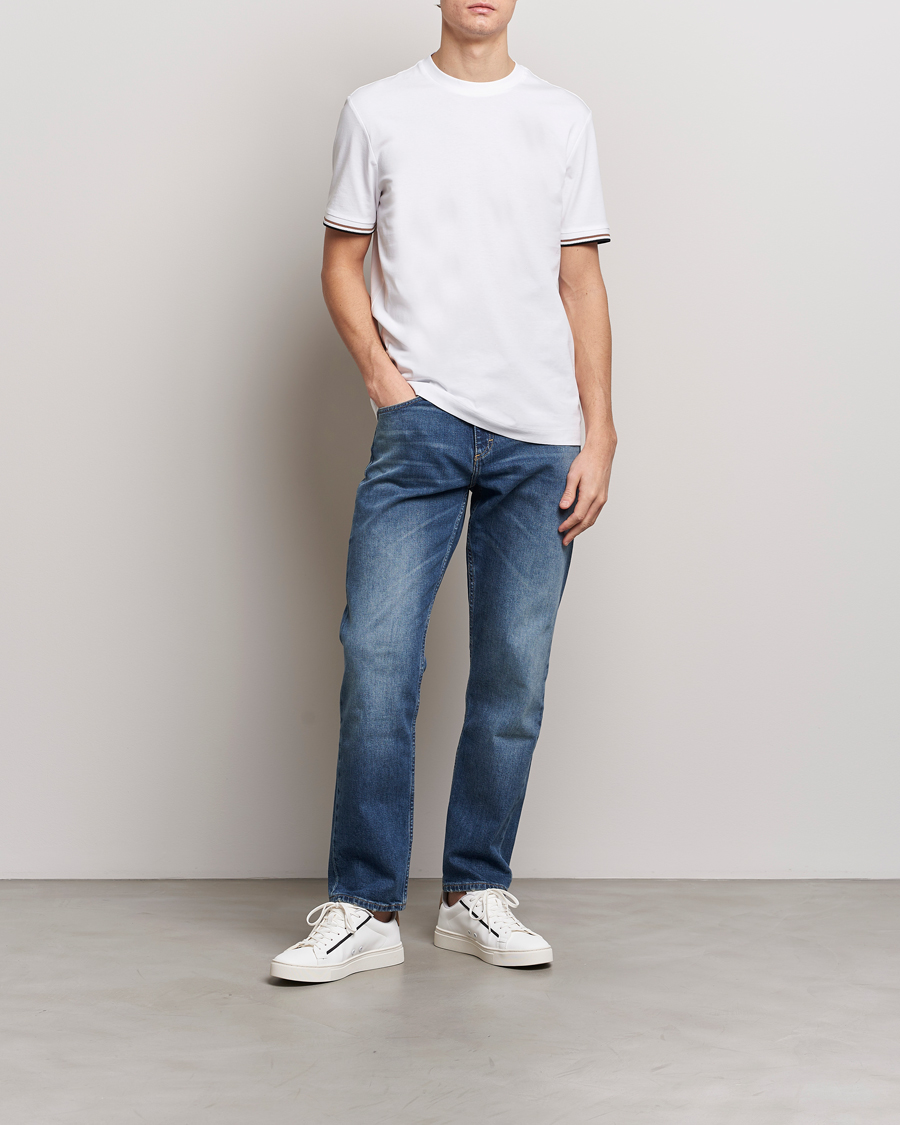 Heren | T-shirts | BOSS BLACK | Thompson Tipped Crew Neck T-Shirt White