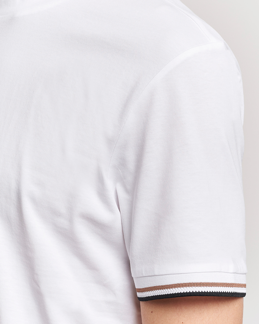 Heren | T-shirts | BOSS BLACK | Thompson Tipped Crew Neck T-Shirt White
