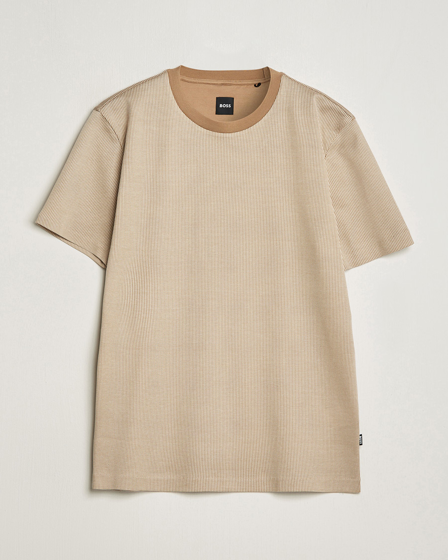 Heren | T-shirts | BOSS BLACK | Tiburt Crew Neck T-Shirt Medium Beige