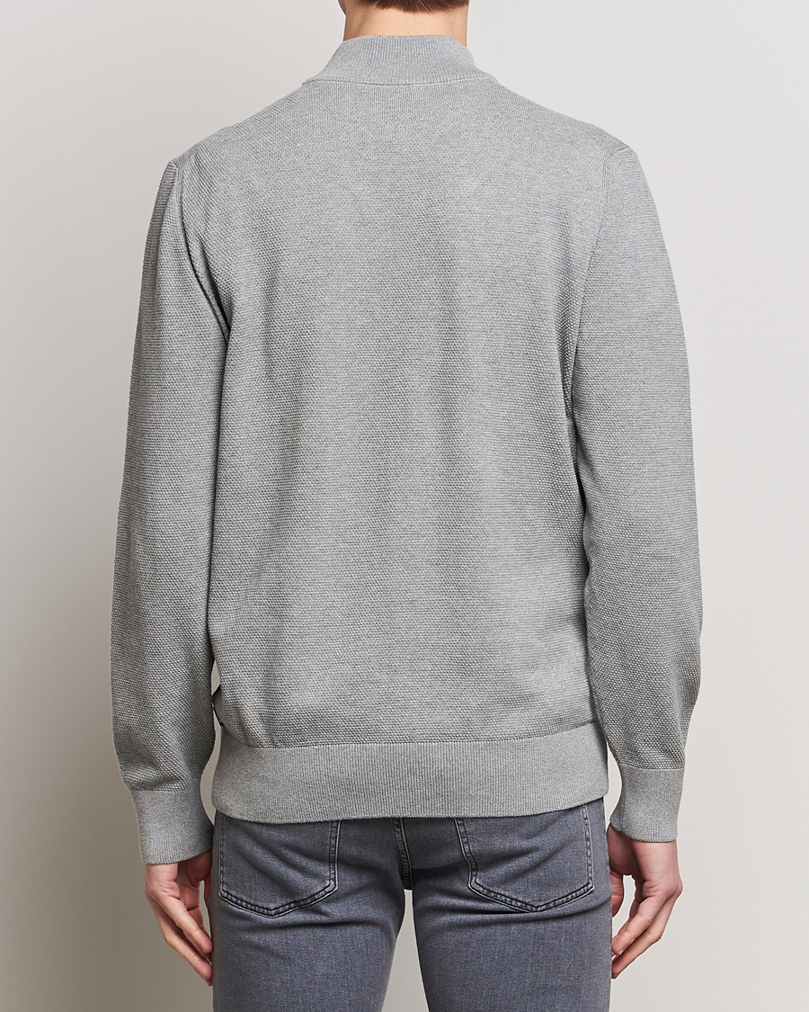 Heren | Truien | BOSS BLACK | Ebrando Knitted Half-Zip Silver