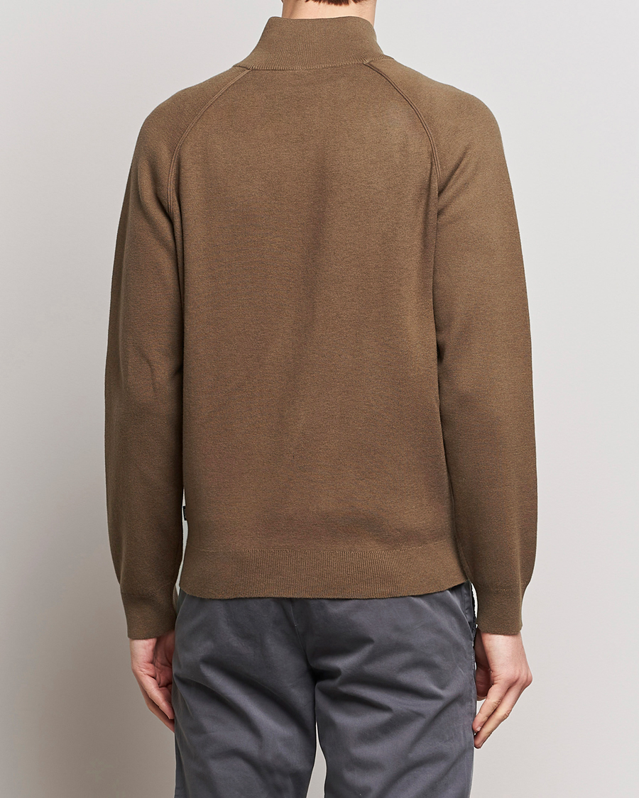 Heren | Truien | BOSS BLACK | Perrone Knitted Full-Zip Open Brown
