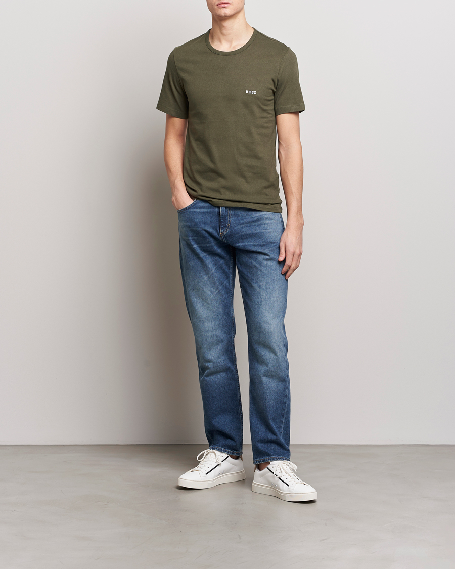 Heren | T-shirts | BOSS BLACK | 3-Pack Crew Neck T-Shirt Black/Blue/Green