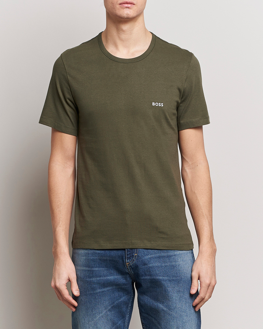 Heren | T-shirts | BOSS BLACK | 3-Pack Crew Neck T-Shirt Black/Blue/Green