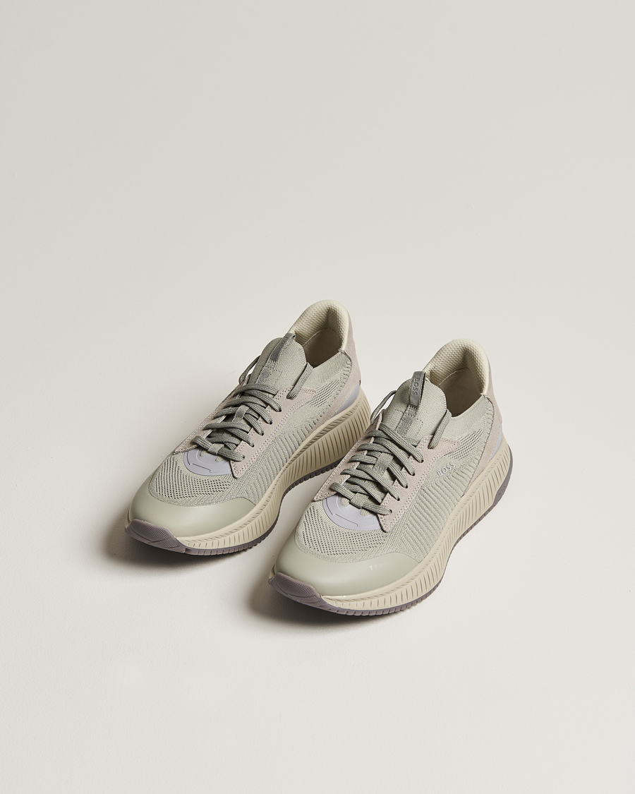 Heren | Schoenen | BOSS BLACK | Titanium Evo Sneaker Open Grey