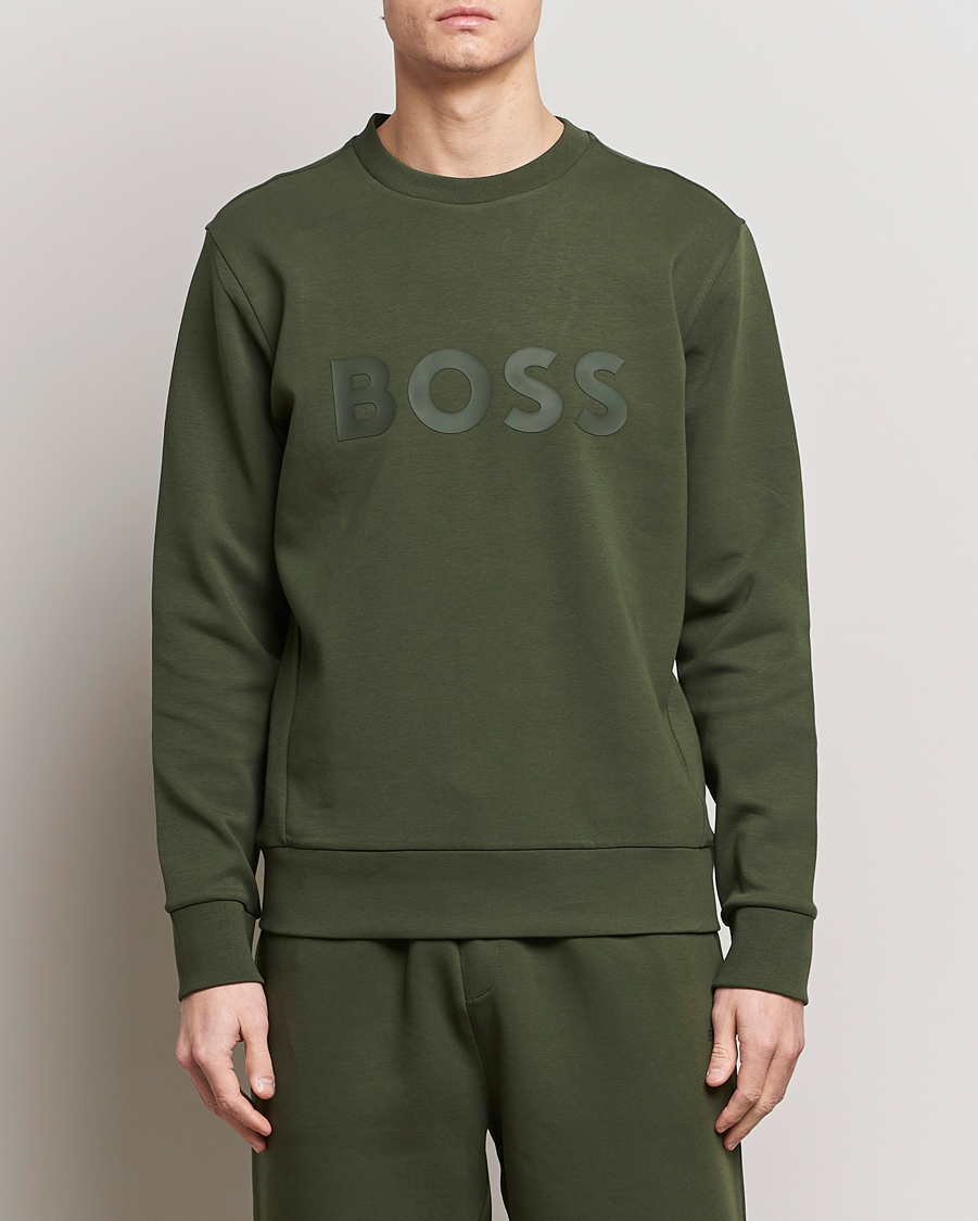 Heren | Sweatshirts | BOSS GREEN | Salbo Logo Sweatshirt Open Green