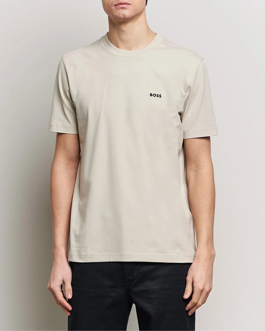 Heren | T-shirts met korte mouwen | BOSS GREEN | Crew Neck T-Shirt Light Beige