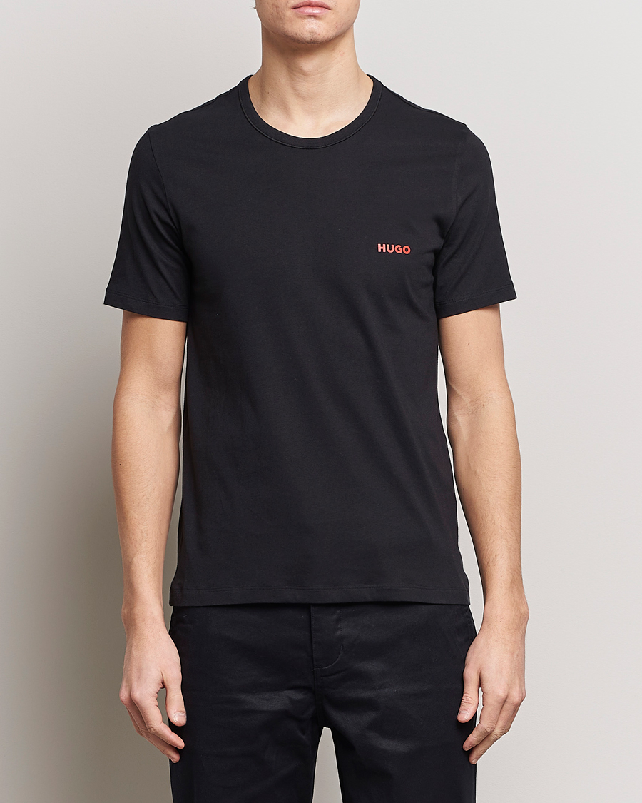 Heren | T-shirts | HUGO | 3-Pack Logo Crew Neck T-Shirt Black/Red/White