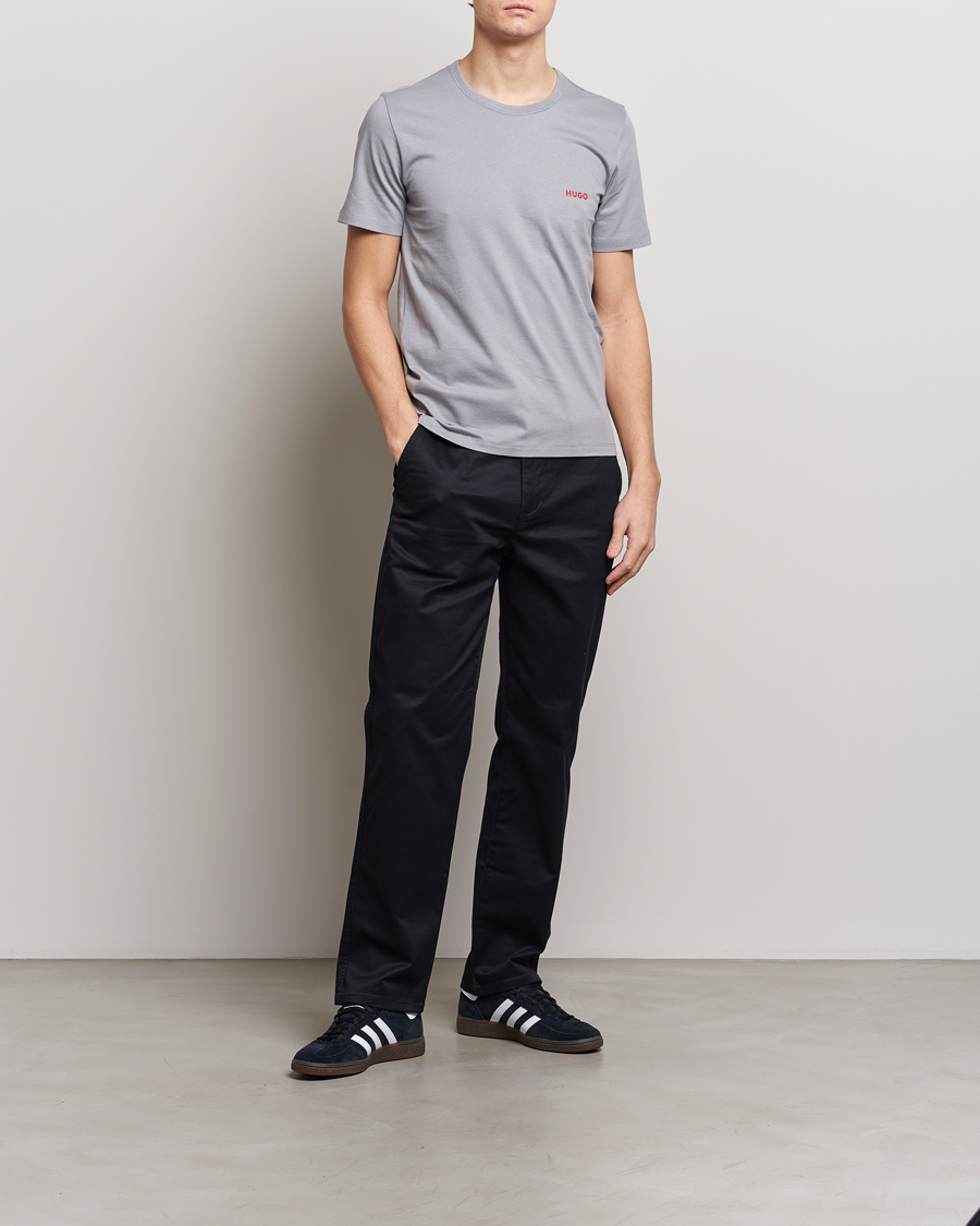 Heren | T-shirts | HUGO | 3-Pack Logo Crew Neck T-Shirt Green/Navy/Grey