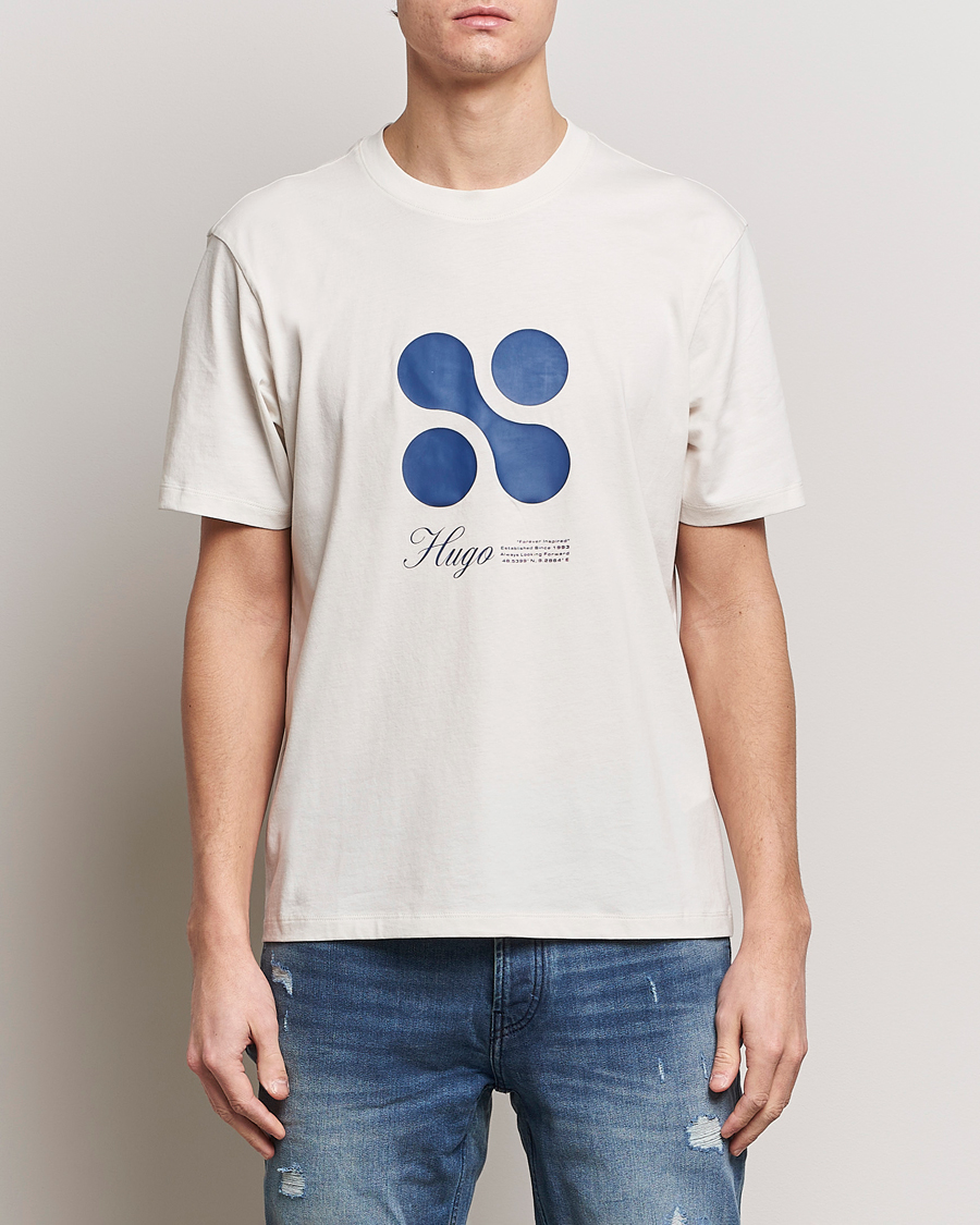 Heren | T-shirts met korte mouwen | HUGO | Dooling Logo T-Shirt Open White